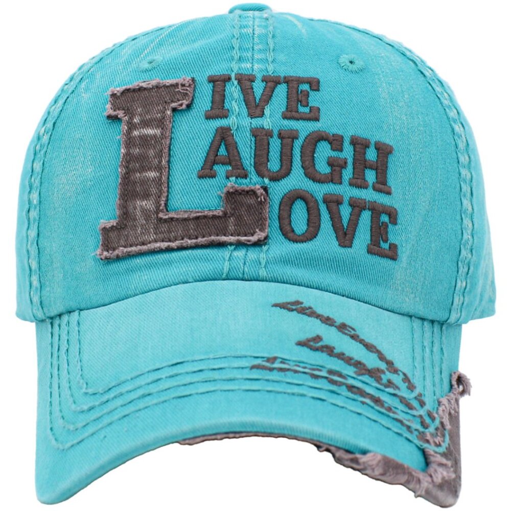 KBETHOS Turquoise "Live, Love, Laugh" Western Baseball Cap Hat‎ NWT
